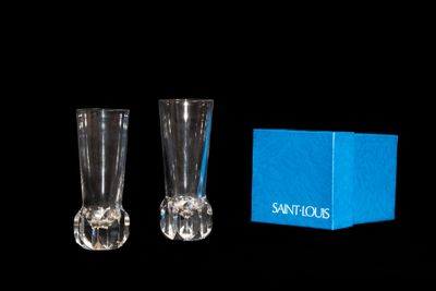 SAINT LOUIS Ensemble de 2 verres à orangeade en cristal tail… - Photo 1