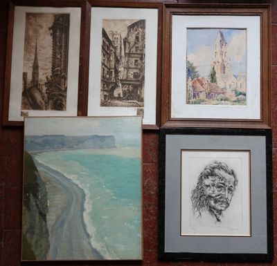 LOT de 12 pièces encadrées comprenant : - Photo 1