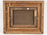 an old picture frame with a picture of a man in a hat