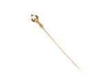 a stick with a bird on it on a white background