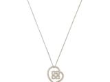 a white gold necklace with a diamond heart pendant
