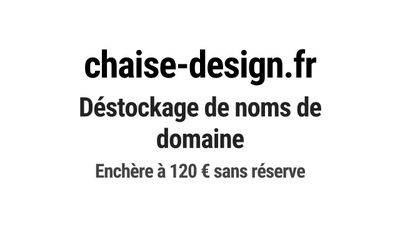 Nom de domaine chaise-design.fr.