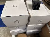 three boxes of electronic equipment stacked on top of each other