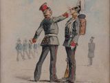 painting of two men in uniform standing next to each other
