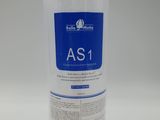 a bottle of as1 liquid on a white background