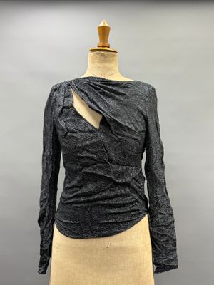 ISABEL MARANT. Haut à manches longues en tulle texturé, plis…