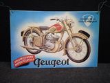 une affiche présentant une moto exposée