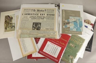 [PUBLICITE et JOURNAUX] Lot comprenant: