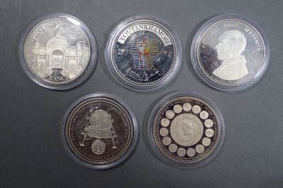 CLUB FRANCAIS DE LA MONNAIE - Ensemble de 5 médailles commém…