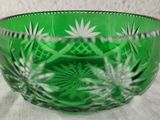an image of a green glass bowl on a table