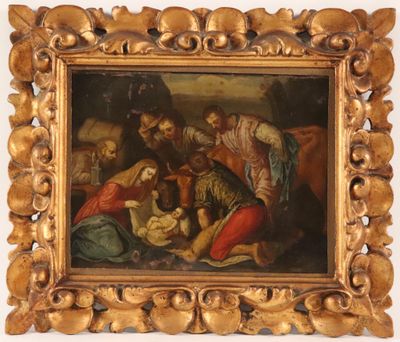 an image of a painting of a group of people in a room