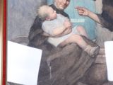 painting of a woman holding a baby and a man holding a small child