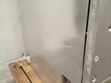 an image of a metal cabinet in a room