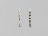 a pair of diamond hoop earrings