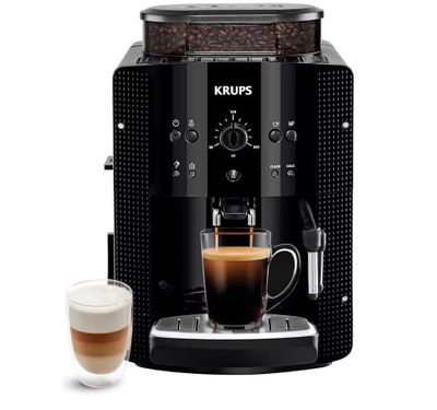 gros plan d'une machine à café avec une tasse de café