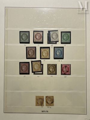a picture of a picture of a collection of stamps on a wall