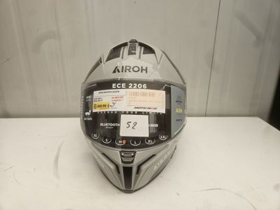 a close up of a motorcycle helmet on a table