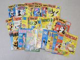 a lot of comics that are on the table