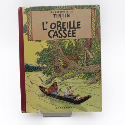 Tintin L’oreille cassée Dos toilé rouge 1960 B27