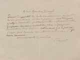 an old letter with writing on it sitting on top of a piece of paper