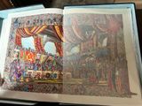 an open book with a picture of a circus scene on it