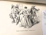 un dessin représentant un homme et une femme sur un livre