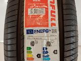 a close up of a tire with a sticker on it