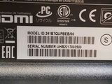 a close up of a label on a computer
