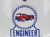 a sticker on the back of a car that says engineer