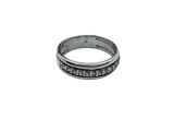 a close up of a ring with diamonds on a white background