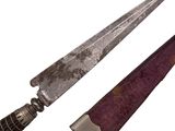 two knives that are next to each other on a white background