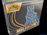 une boîte de cartes à collectionner Pokémon aux couleurs bleu et or