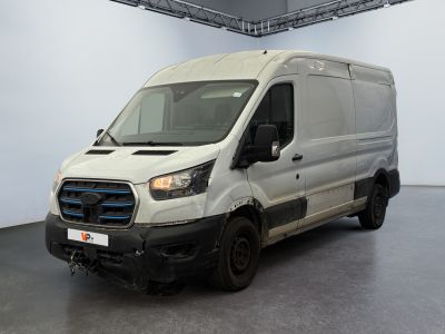 a white van that is parked in a garage