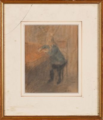 Ecole moderne du XXe siècle Fillette assise sur une chaise P…