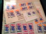 une photo d'une vitrine contenant de nombreux timbres