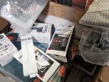 a pile of items that are sitting on the floor