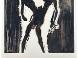 un dessin en noir et blanc d'un homme et d'une femme