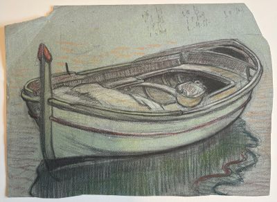 Jos Henri PONCHIN (1897 - 1981) "Étude de barque".