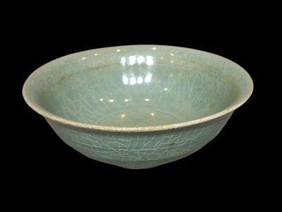 CHINE Bol en porcelaine craquelée céladon tirant sur le bleu