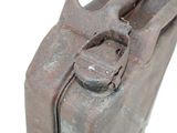 a metal container with a metal latch on it