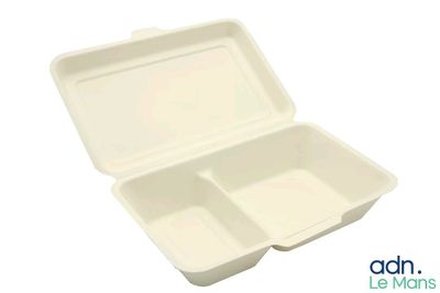 an image of a white take out container on a white background