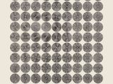 an image of a black and white photo of a pattern of circles