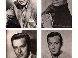 several black and white photos of men in suits and ties