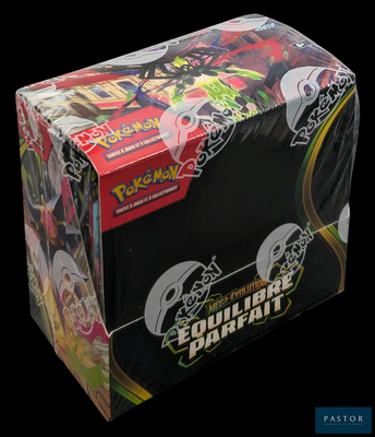 une boîte de cartes à collectionner Pokémon sur fond noir