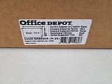 a close up of a box of office depot products on a table