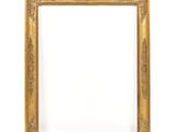 a gold frame with a white background