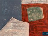 an image of a painting of a red square and a green square