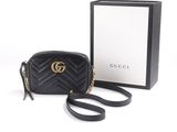 gucci black quilted cross body bag