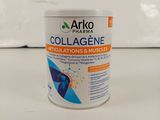 a close up of a can of collagene sitting on a counter