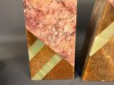 pair of art deco marble bookends